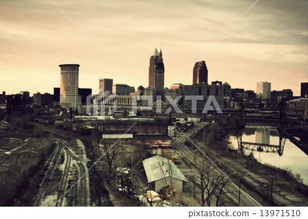Cleveland during sunset 13971510
