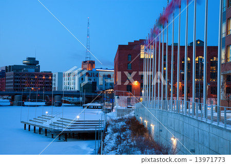 Blue morning in Milwaukee 13971773