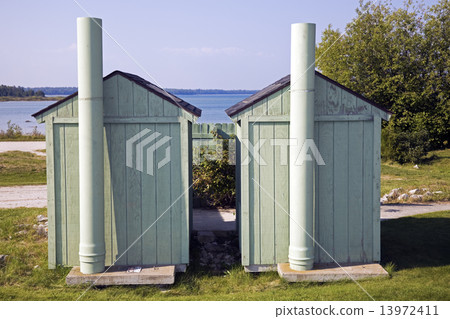Restrooms by the beach 13972411