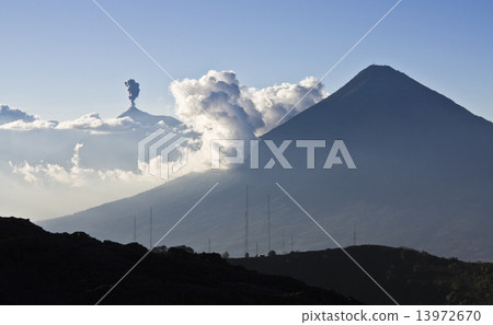 Smoking Volcano Fuego 13972670