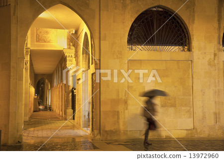 Woman walking in the center of Beirut Woman walking in the center of Beirut 13972960