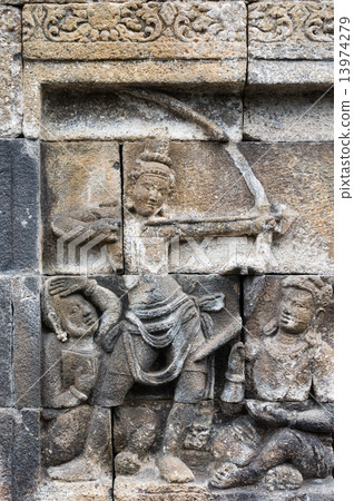 Relief of Borobudur ruins 13974279
