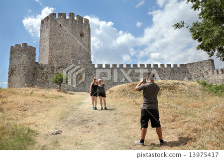 Tourists in Platamonas Castle 13975417