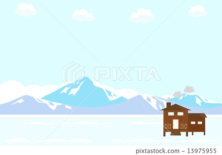 Mountain hut winter 13975955