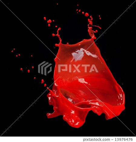 splash of red paint isolated on black splash of red paint isolated on black 13976476