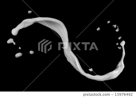 milk splash isolated on black 13976492