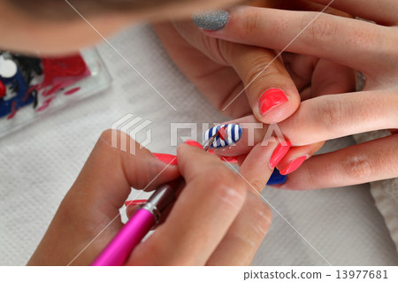 Beauty treatment of fingernails, manicure Beauty treatment of fingernails, manicure 13977681