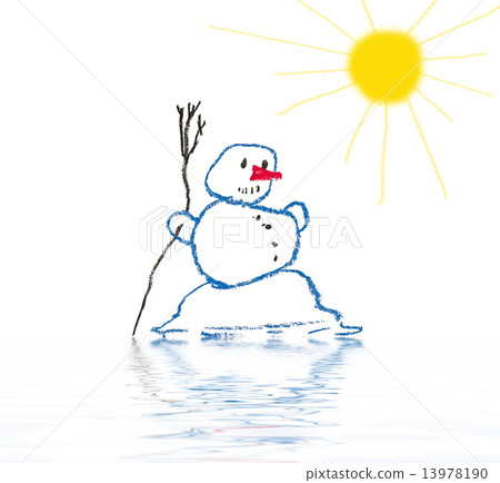 melting snowman 13978190
