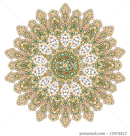 Lace  floral colorful ethnic ornament kaleidoscop 13978817