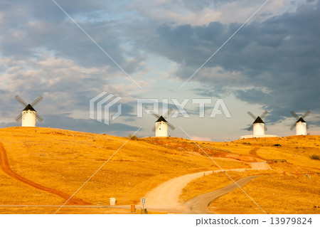 windmills, Alcazar de San Juan, Castile-La Mancha, Spain 13979824