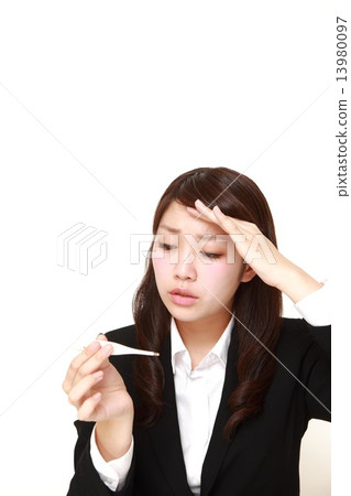 測量熱的女商人 測量熱的女商人 13980097