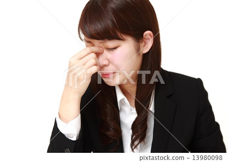 視疲勞的女商人 13980098