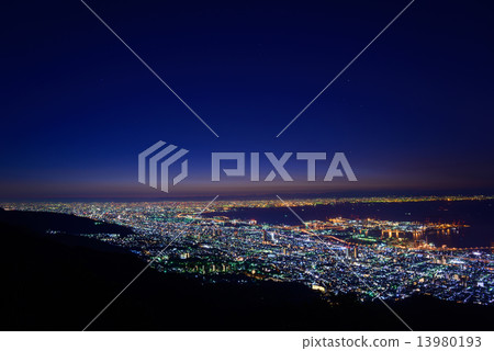 從Mayayama Scuperobashi的大阪·神戶視圖的夜景 13980193