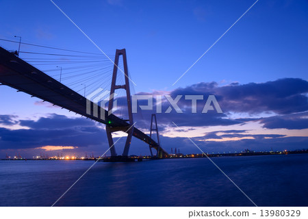 Aichi Nagoya Meito Triton and Nagoya Port at dusk Aichi Nagoya Meito Triton and Nagoya Port at dusk 13980329