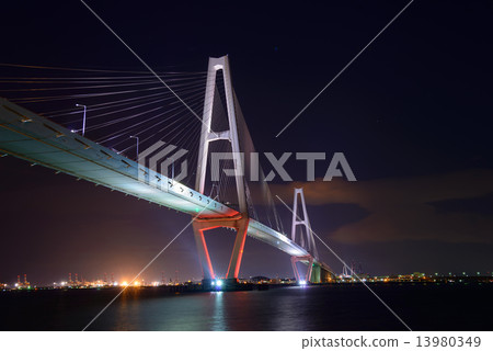 Aichi Nagoya Meito Triton and Nagoya Port at dusk 13980349