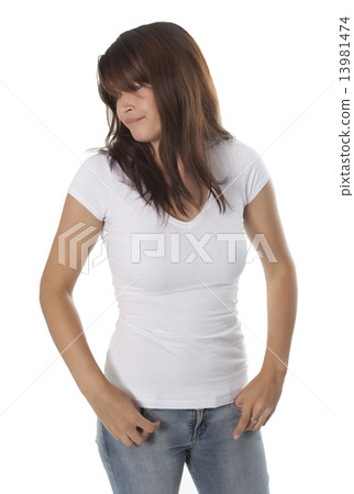 Pretty young woman looking bored while waiting Pretty young woman looking bored while waiting 13981474