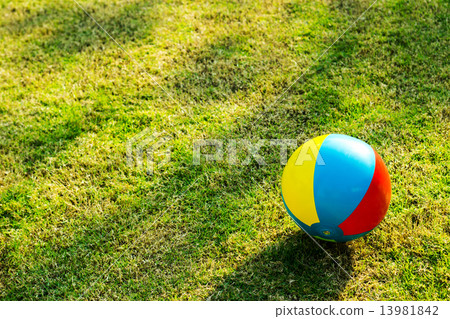 colour ball on playground colour ball on playground 13981842