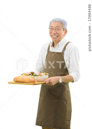 Cooking image of white back senior male 13984486