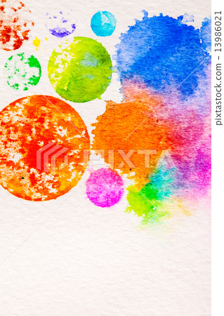 watercolor circle splashes 13986021