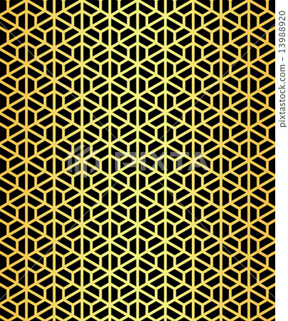 Bonin Pattern Bishamon Tortoise金色和黑色 13988920