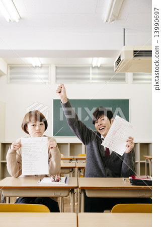 Students with test paper Students with test paper 13990697
