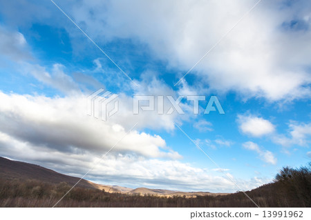 blue sky over Caucasus mountain in spring blue sky over Caucasus mountain in spring 13991962