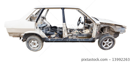 body of disassembled car isolated on white body of disassembled car isolated on white 13992263