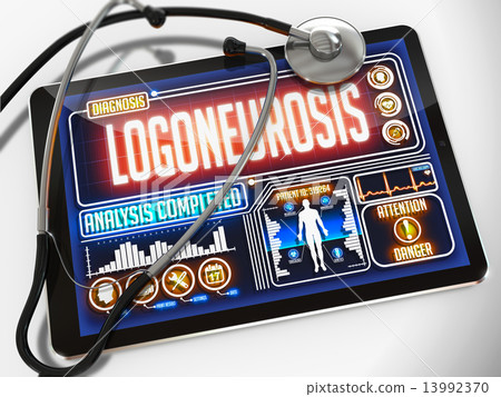 Logoneurosis on the Display of Medical Tablet. 13992370