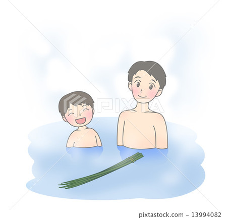 父母和孩子沉浸在鳶尾水中 13994082