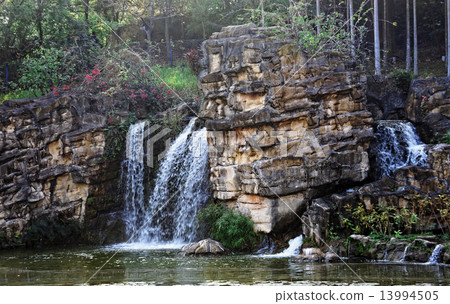 Waterfall and blue stream 13994505