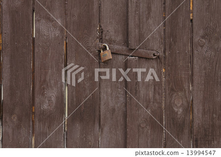 old wooden door with handle 13994547