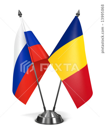 Russia and Romania - Miniature Flags. 13995868