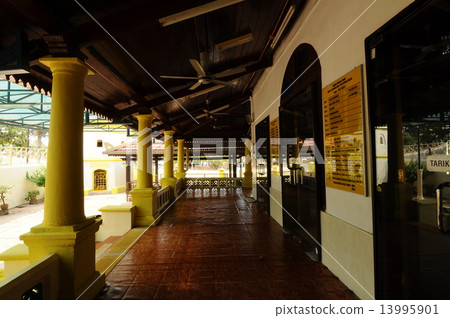 Corridor of Kampung Duyong Mosque a.k.a Masjid Laksamana Melaka in Malacca 13995901