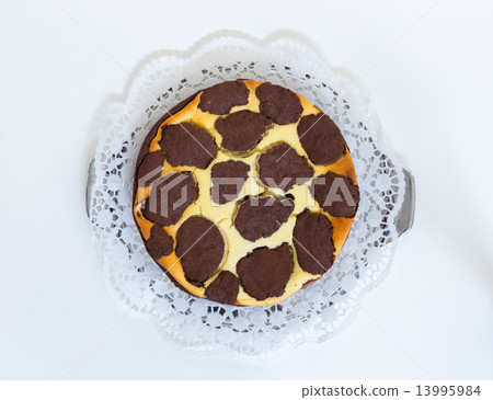 Russian cheese cake isolated on light background 13995984