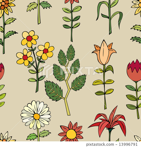 Various summer flowers. Various summer flowers. 13996791