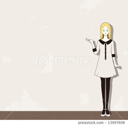 Woman Introduction Embarrassed face chic - Stock Illustration [13997606 ...