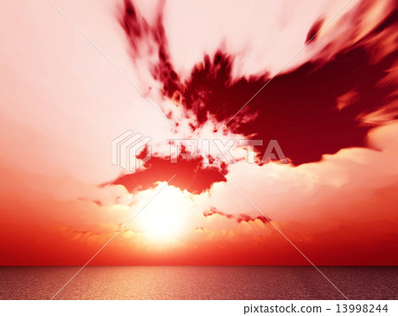 Wind and clouds with the sea 13998244