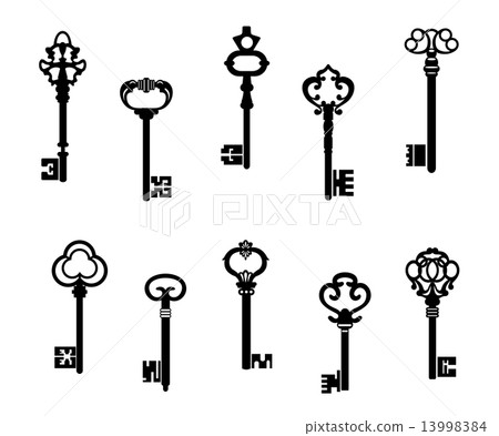 Old antique keys 13998384