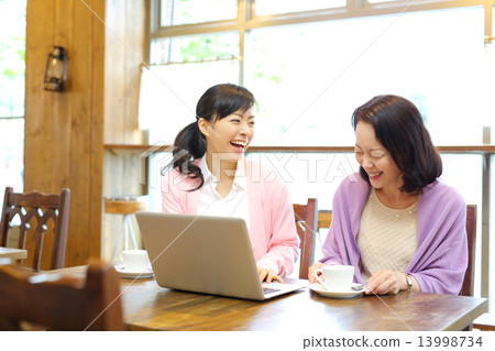 Cafe · parent and child · personal computer Cafe · parent and child · personal computer 13998734