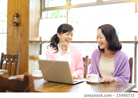 Cafe · parent and child · personal computer Cafe · parent and child · personal computer 13998735