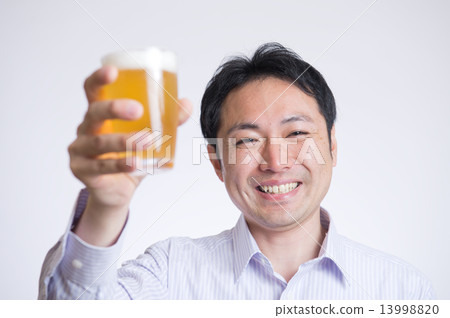 Male drinking beer Male drinking beer 13998820