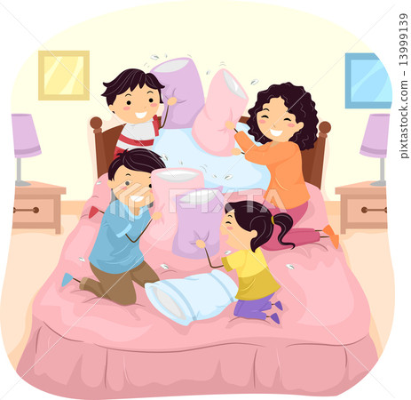 Stickman Family Pillow Fight 13999139