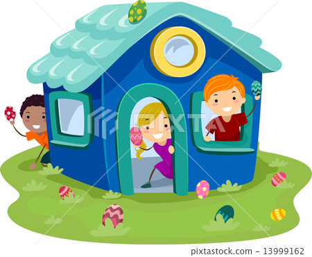 Stickman Kid Egg Hunt Playhouse 13999162