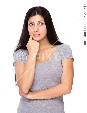Woman think of idea Woman think of idea 14000518
