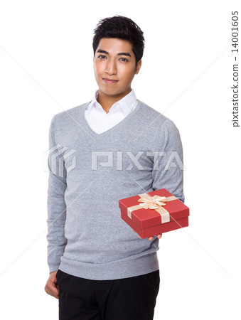 Business man hold with giftbox Business man hold with giftbox 14001605