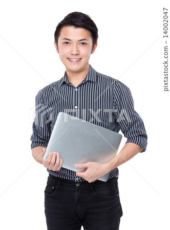 Businessman with laptop Businessman with laptop 14002047