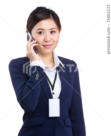 Business woman with mobile phone Business woman with mobile phone 14002215