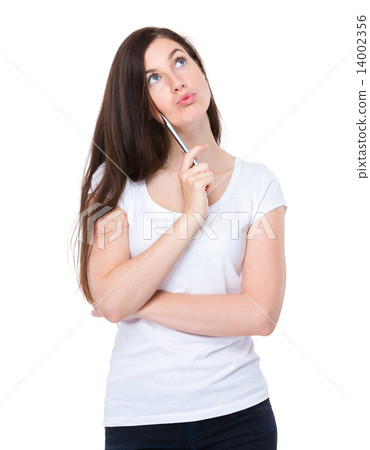 Woman think of idea 14002356