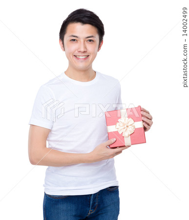 Man hold with gift box Man hold with gift box 14002499