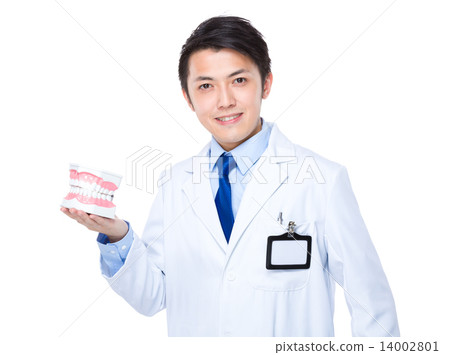 Dentist hold with denture 14002801